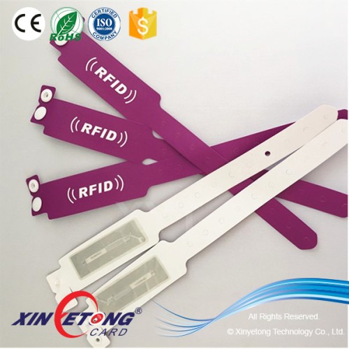 13.56Mhz Programmble Ultralight RFID/NFC Disposable Wristband for E-envet