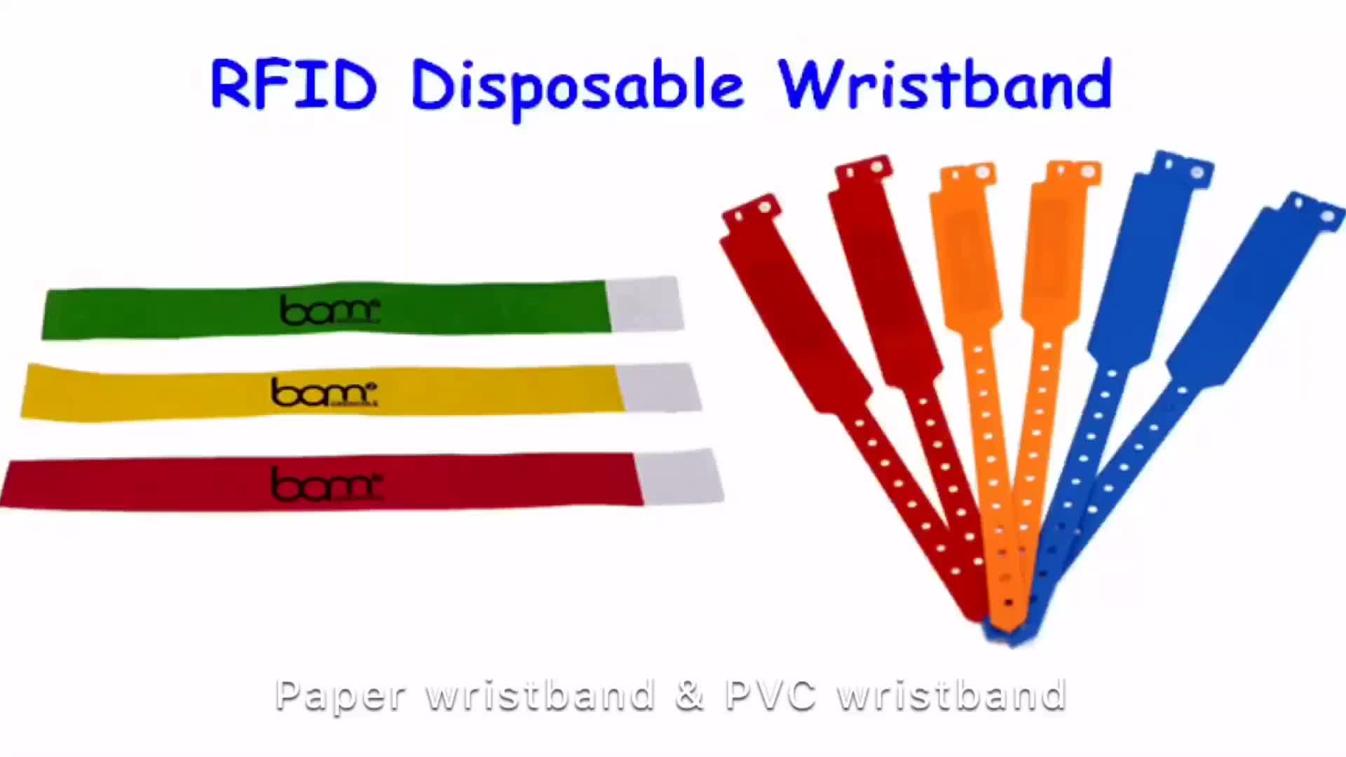 disposable NFC Soft RFID Programmable Paper Wristband for Events Tickets